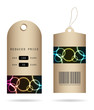 special paper price tags with plasma design