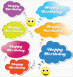 Happy birthday speech bubble