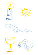 Clipart-Set: Symbole für Religion und Feiertage
