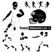 American Football Silhouettes - Vector illustrations