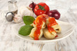 ravioli and vegetables