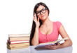 College girl with books College girl with books