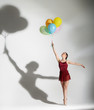 Ballet dancer posing with ballons Ballet dancer posing with ballons