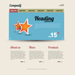 Retro web template with stars