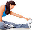 Fit woman stretching