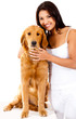 Woman with a cute dog