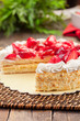 Strawberry Cake with Cream Strawberry Cake with Cream