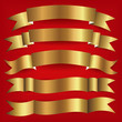 set of gold ribbons