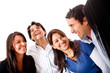 Happy friends talking