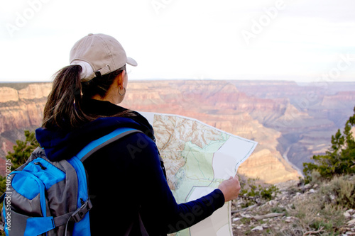 Photo: Adventurous female at the Grand Canyon Adventurous female at the Grand Canyon