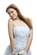 Beautiful bride in wedding dress