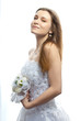 Beautiful bride in wedding dress