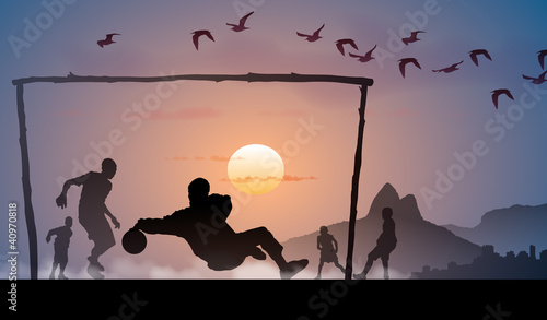 Illustration: Enfants foot Brésil 2014 - 2 Enfants foot Brésil 2014 - 2
