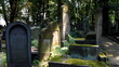 Jewish tombs at changing sunlight
