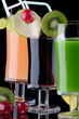 Juice and fresh fruits - organic, health drinks series