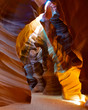 Colorful image of a beam shining in a Canyon. Colorful image of a beam shining in a Canyon.