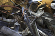 Schrottplatz mit Metallschrott Schrottplatz mit Metallschrott