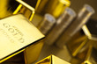 Coins and gold bars, Finance Concept