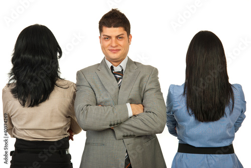 Photo: Business man out of crowd Business man out of crowd