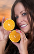 Woman Holding Orange Slices