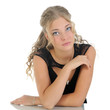 The thoughtful young girl .