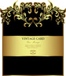 Black gold-framed label