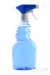 transparent dispenser with blue liquid