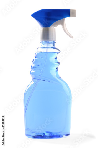 Photo: transparent dispenser with blue liquid transparent dispenser with blue liquid
