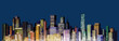 Vector of night city skyline Vector of night city skyline