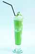 Milk shakes with green tea isolated on white Milk shakes with green tea isolated on white