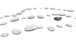 pebbles on white