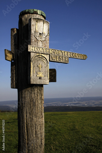 Foto: Wegweiser auf dem Köterberg Wegweiser auf dem Köterberg