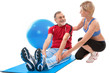 Senior man doing fitness exercise