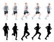 Vector: marathon runner - vector marathon runner - vector