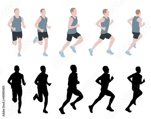 Vector: marathon runner - vector marathon runner - vector