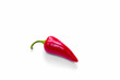 A red chili pepper against a white background A red chili pepper against a white background
