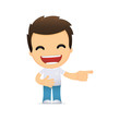 funny cartoon casual man