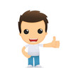 funny cartoon casual man