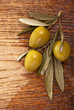 Olives over Wooden Background Olives over Wooden Background