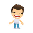 funny cartoon casual man