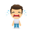 funny cartoon casual man