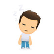 funny cartoon casual man