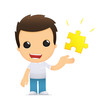 funny cartoon casual man