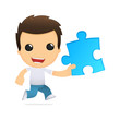 funny cartoon casual man