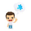funny cartoon casual man