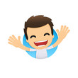 funny cartoon casual man