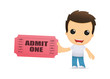 funny cartoon casual man