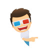 funny cartoon casual man