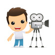 funny cartoon casual man