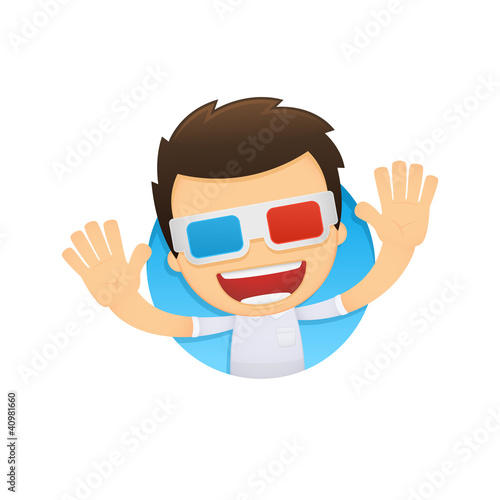Vector: funny cartoon casual man funny cartoon casual man